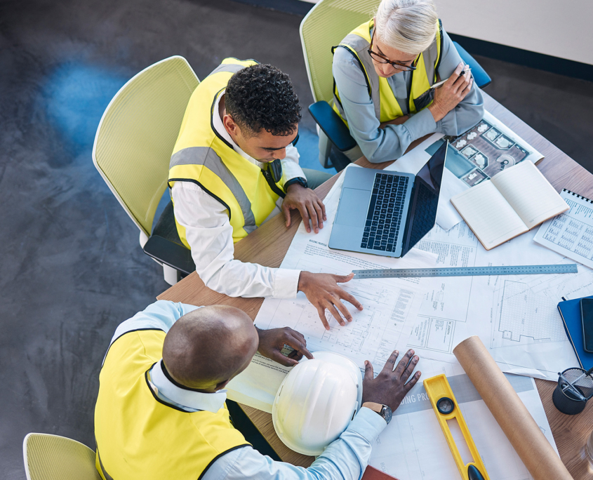 Workers Talking Construction